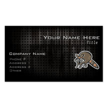 Grunge Raccoon Business Card Template