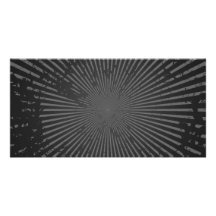 Grunge Radial Pattern: Custom Template Customized Photo Card