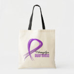 Grunge Ribbon Fibromyalgia Awareness Tote Bags