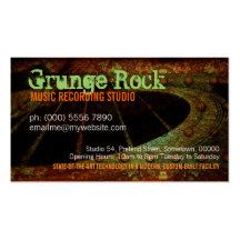 Grunge Rock Guitar Music Studio Business card