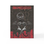 Grunge Skull Birthday Card