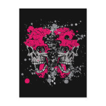 GRUNGE SKULLS POSTCARDS