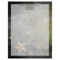 Grunge Stars Vintage Design Custom Letterhead