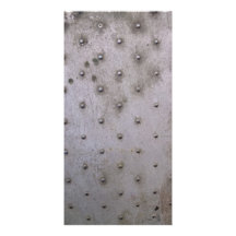Grunge Steel Sheet with Rivets Customized Photo Card