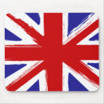 Grunge Style British Union Jack Flag Mouse Pads