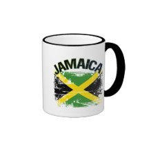 Grunge Style Jamaica Flag Design Coffee Mugs