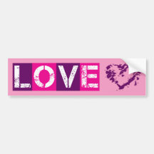 GRUNGE STYLE LOVE HEART BUMPER STICKERS