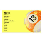 Grunge Style Number 13 Billiards Ball Business Card