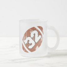 Grunge Style Number 32 Football Mug