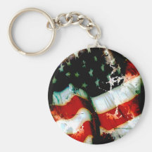 Grunge Style USA Flag Keychains