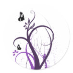 Grunge Swirl Butterfly 2 - Purple