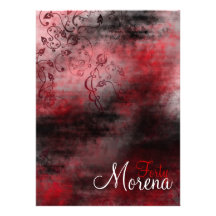 Grunge Swirl Red invitation