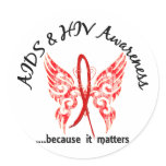 Grunge Tattoo Butterfly 6.1 AIDS Sticker