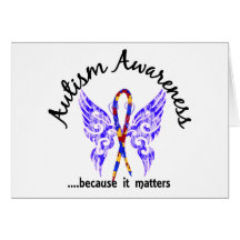 Grunge Tattoo Butterfly 6.1 Autism Cards