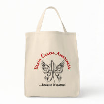Grunge Tattoo Butterfly 6.1 Brain Cancer Bags