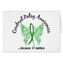 Grunge Tattoo Butterfly 6.1 Cerebral Palsy Greeting Card