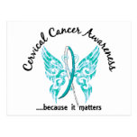 Grunge Tattoo Butterfly 6.1 Cervical Cancer Postcard