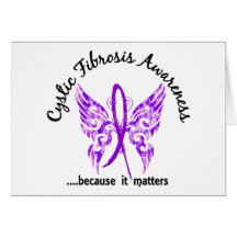 Grunge Tattoo Butterfly 6.1 Cystic Fibrosis Greeting Cards