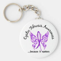 Grunge Tattoo Butterfly 6.1 Cystic Fibrosis Key Chain