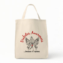 Grunge Tattoo Butterfly 6.1 Diabetes Canvas Bag
