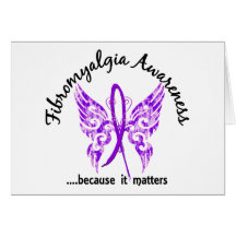 Grunge Tattoo Butterfly 6.1 Fibromyalgia Greeting Card