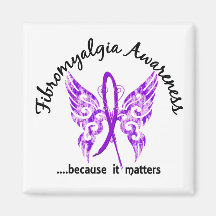 Grunge Tattoo Butterfly 6.1 Fibromyalgia Refrigerator Magnet