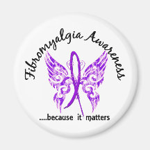 Grunge Tattoo Butterfly 6.1 Fibromyalgia Magnets