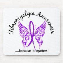 Grunge Tattoo Butterfly 6.1 Fibromyalgia Mousepad