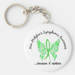 Grunge Tattoo Butterfly 6.1 Non-Hodgkin's Lymphoma Keychain