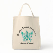 Grunge Tattoo Butterfly 6.1 Ovarian Cancer Canvas Bag