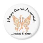 Grunge Tattoo Butterfly 6.1 Uterine Cancer magnets