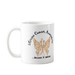 Grunge Tattoo Butterfly 6.1 Uterine Cancer mugs