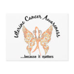 Grunge Tattoo Butterfly 6.1 Uterine Cancer postcards