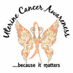 Grunge Tattoo Butterfly 6.1 Uterine Cancer t-shirts