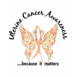 Grunge Tattoo Butterfly 6.1 Uterine Cancer t-shirts