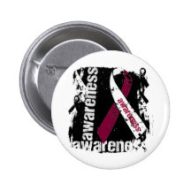 Grunge Throat Cancer Awareness Pins