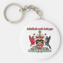Grunge Trinidad and Tobago coat of arms designs Key Chain