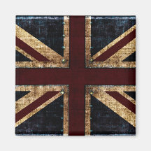 grunge UK flag magnet