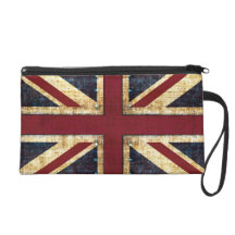 Grunge Union Jack - classic Wristlets