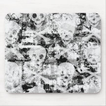 Grunge urbaine de crâne et d'os tapis de souris