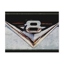Grunge V8 Big Block Emblem Postcards