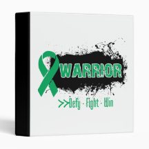 Grunge - WARRIOR - Liver Cancer 3 Ring Binders