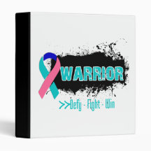 Grunge - WARRIOR - Thyroid Cancer Vinyl Binder