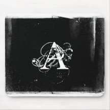 Grunged Monogram Mousepad
