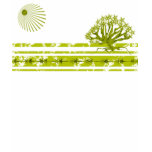 Grunged Tree Sun t-shirts