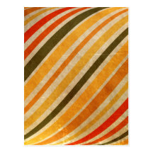 Grungy Citrus Stripes Postcards