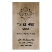 Grungy Diamond Business Card, Latte