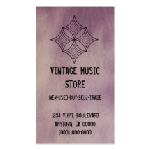 Grungy Diamond Business Card, Lilac