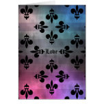 Grungy goth punk fleur de lis marriage proposal greeting card