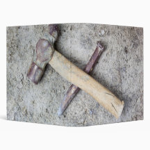 Grungy hammer and chisel vinyl binders